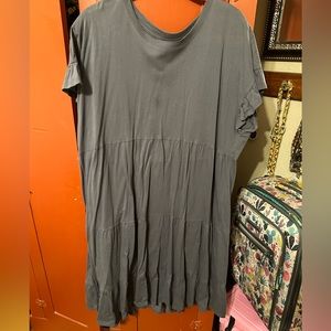 Time and Tru tiered dress dusty blue XL